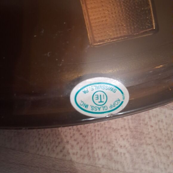 Vintage Kopp Glass Amber Signal Lens – Round Industrial / Traffic Light Cover – - Picture 2 of 5